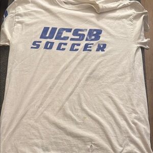 UCSB Soccer White and Blue Men's Shirt